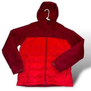 Columbia Omni Heat 650 puffer jacket Large Red